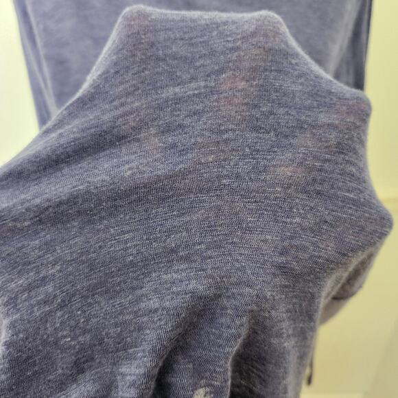 We The Free People Shirt Sz Large Womens Blue Aria Trapeze Oversized Tunic Tee - Picture 3 of 13